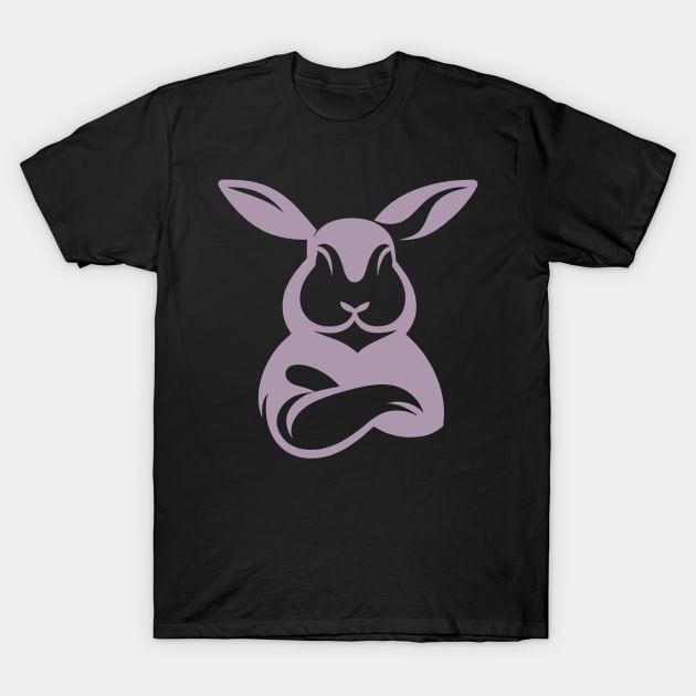 Bunny with Crossed Arms Silhouette T-Shirt by HBfunshirts